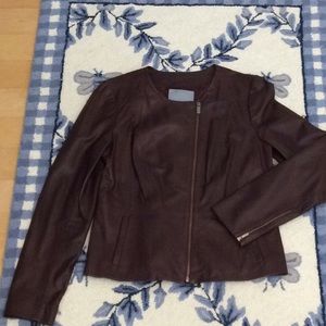 Burgundy Lambskin Leather Jacket